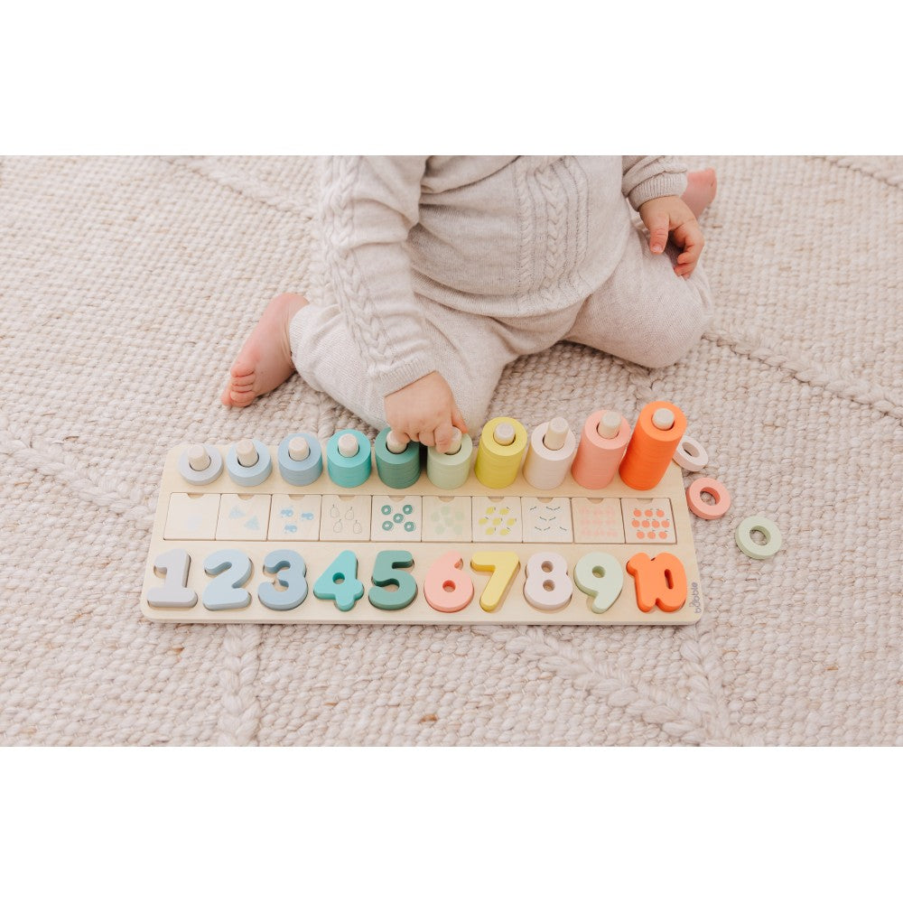 Bubble Wooden Numbers & Blocks Counting Set