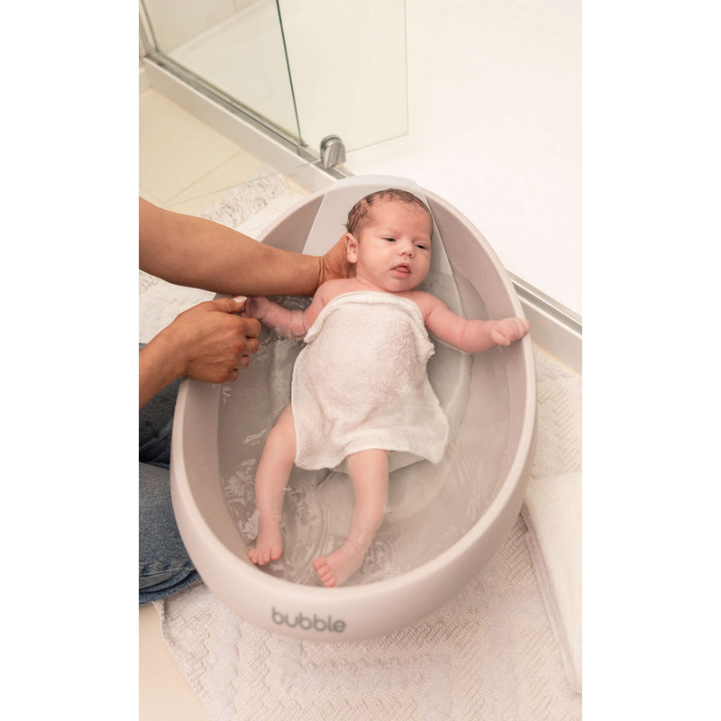 Bubble Cuddle Bath with Newborn Support Insert - Taupe