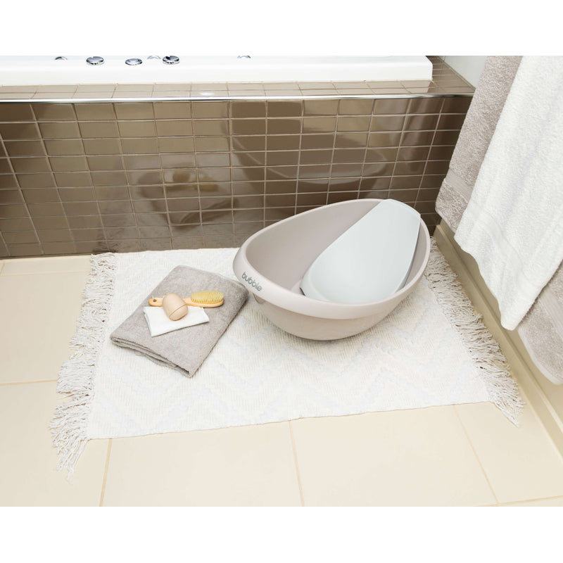Bubble Cuddle Bath with Newborn Support Insert - Taupe