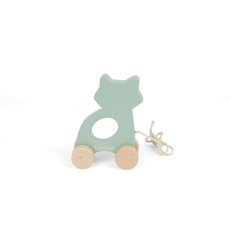 Bubble  Wooden Raccoon Pull Along Toy