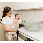 Bubble Cuddle Bath with Newborn Support Insert - Sage