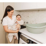 Bubble Cuddle Bath with Newborn Support Insert - Sage