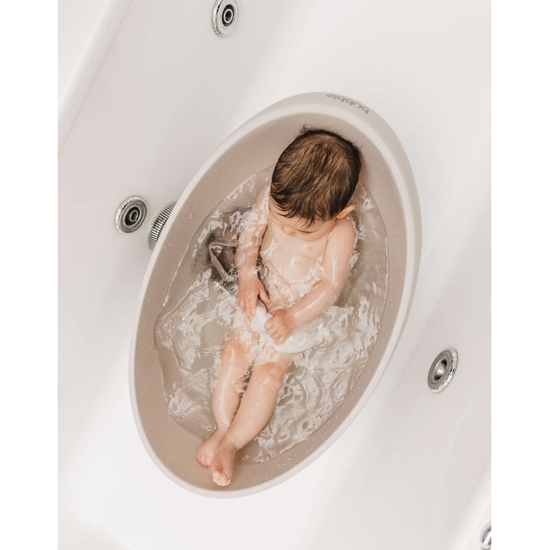 Bubble Cuddle Bath with Newborn Support Insert - Taupe