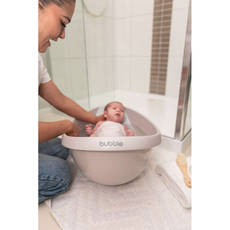 Bubble Cuddle Bath with Newborn Support Insert - Taupe