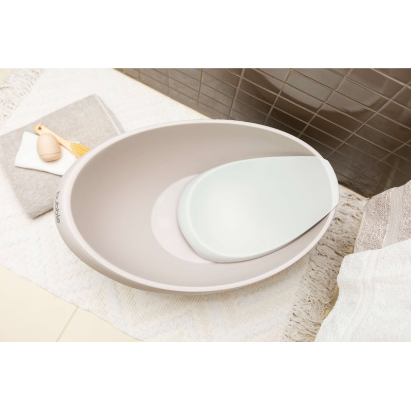 Bubble Cuddle Bath with Newborn Support Insert - Taupe