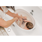 Bubble Cuddle Bath with Newborn Support Insert - White