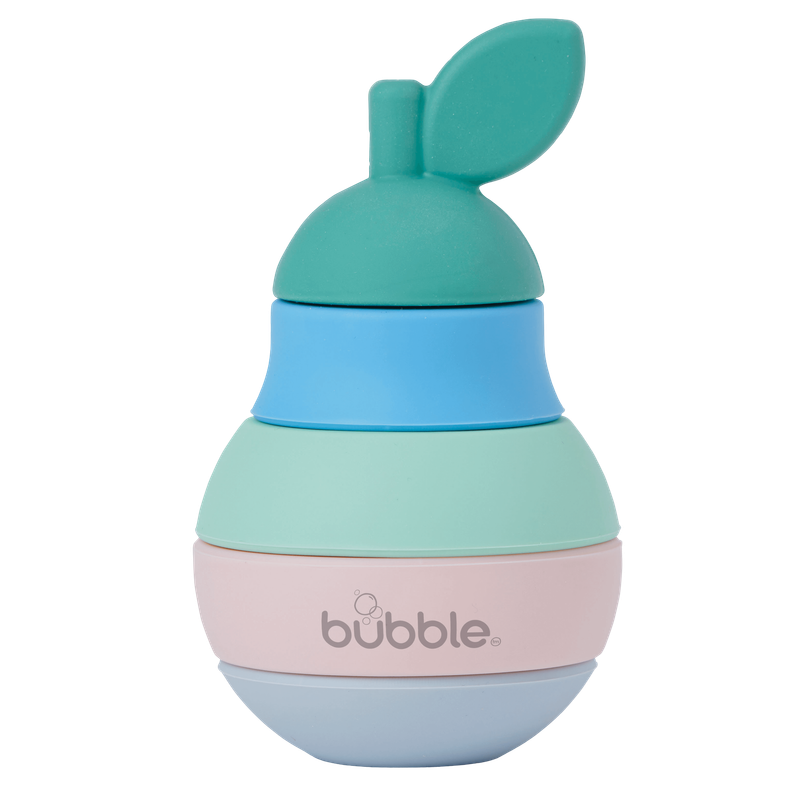 Bubble Silicone Stacking Pear Teether