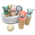 Bubble Wooden Animal Bowling Set