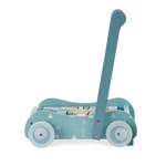 Bubble Wooden Baby Push Cart & Walker with 46 Building Blocks