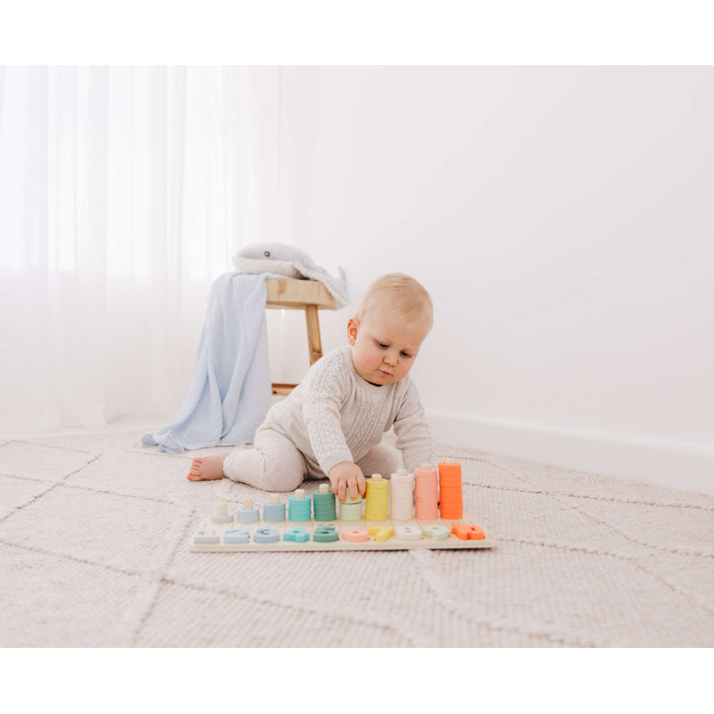 Bubble Wooden Numbers &amp; Blocks Counting Set
