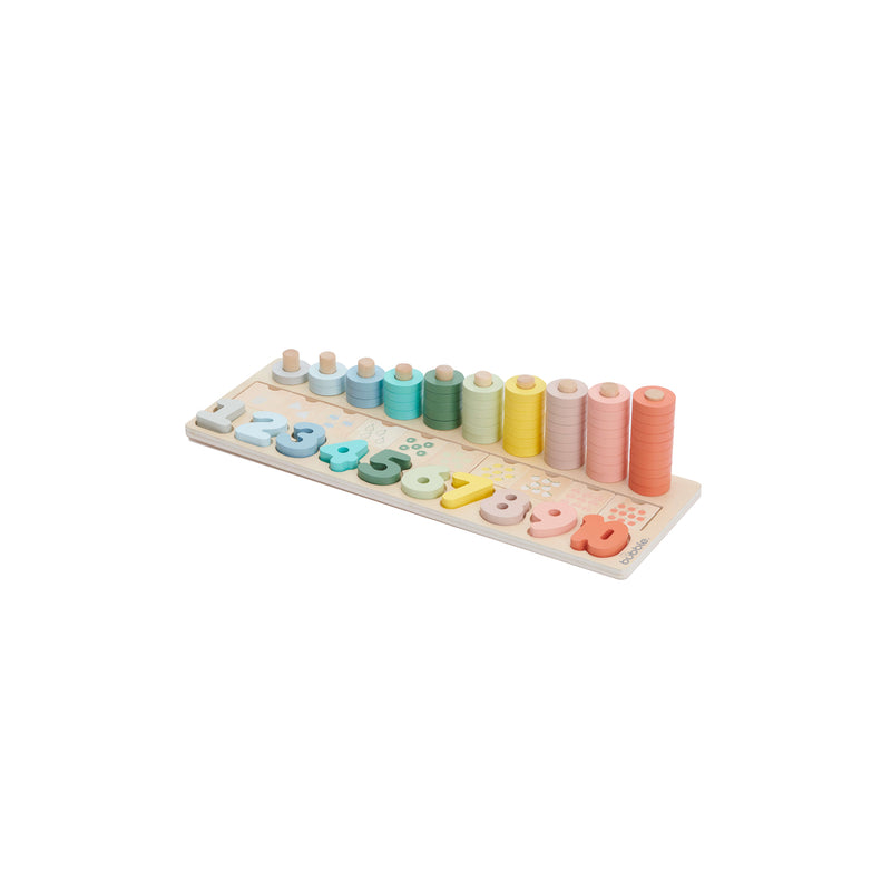 Bubble Wooden Numbers &amp; Blocks Counting Set