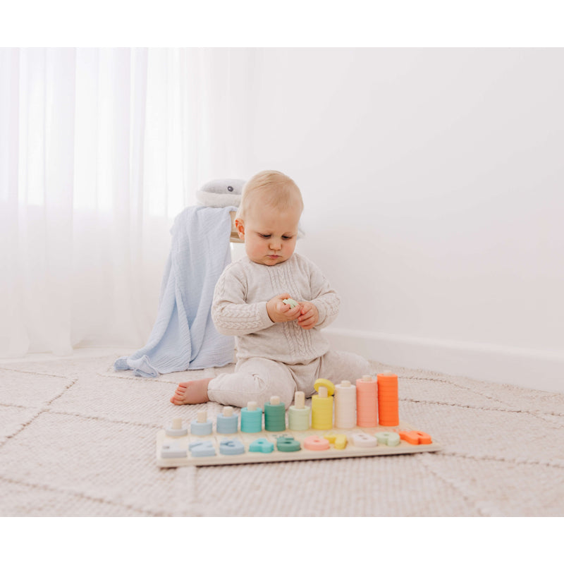 Bubble Wooden Numbers &amp; Blocks Counting Set