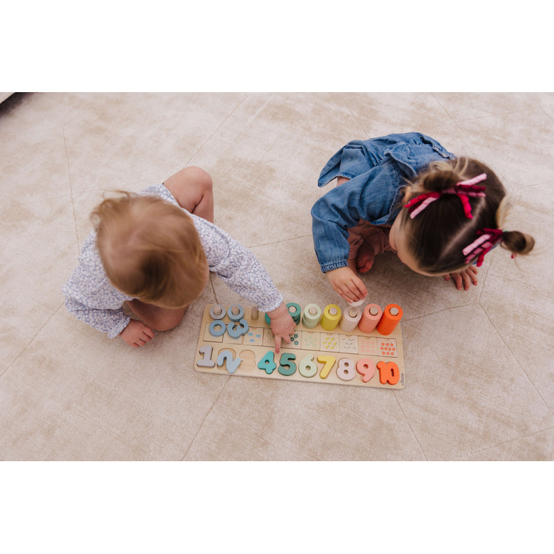 Bubble Wooden Numbers &amp; Blocks Counting Set