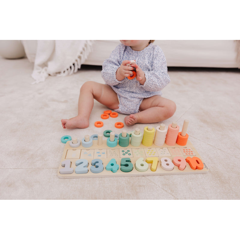 Bubble Wooden Numbers &amp; Blocks Counting Set