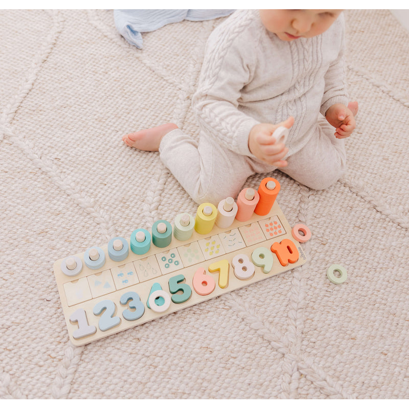 Bubble Wooden Numbers &amp; Blocks Counting Set