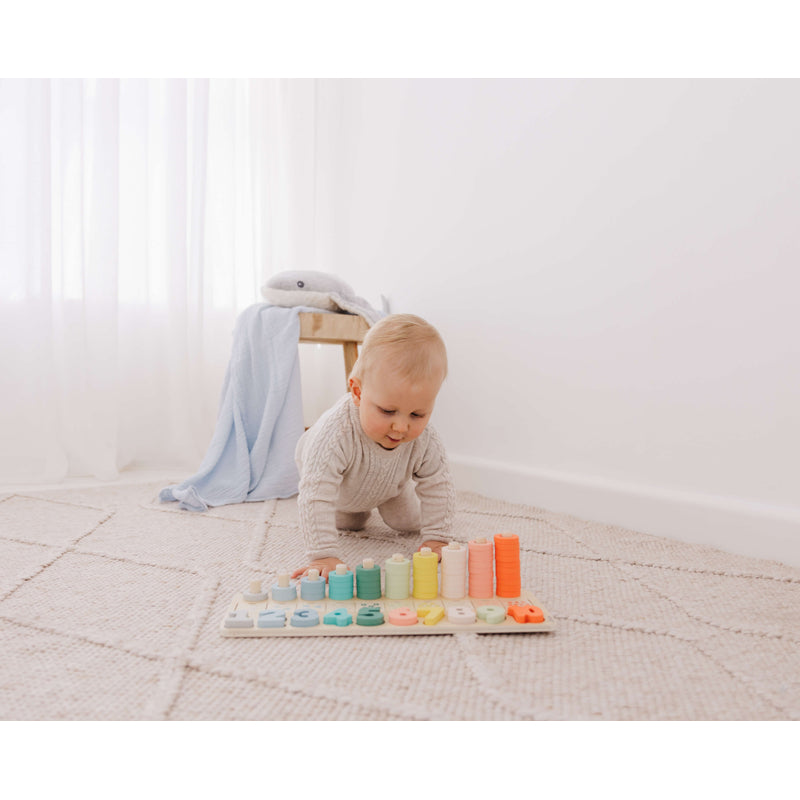 Bubble Wooden Numbers &amp; Blocks Counting Set