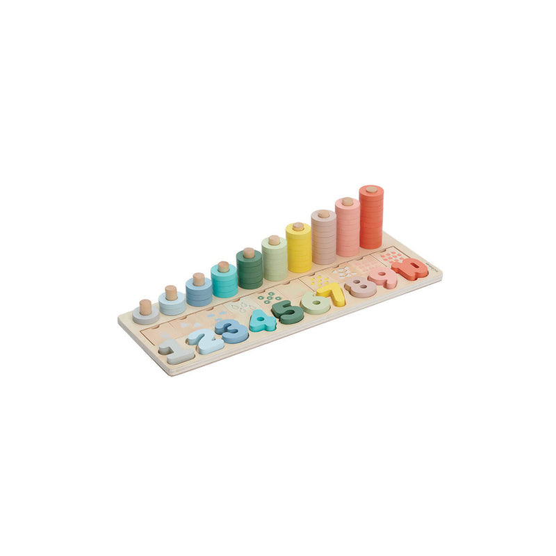 Bubble Wooden Numbers &amp; Blocks Counting Set